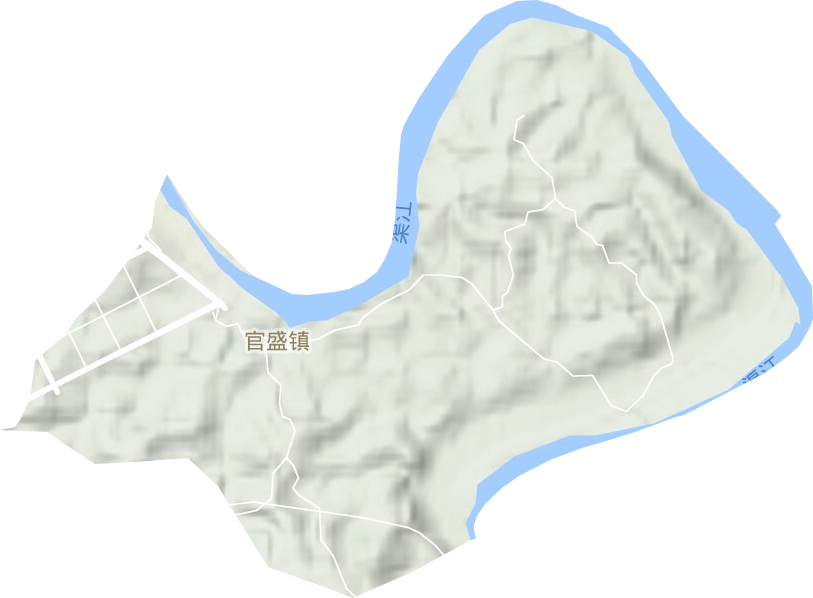 官盛镇地形地图