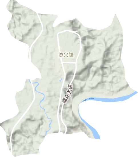 协兴镇地形地图