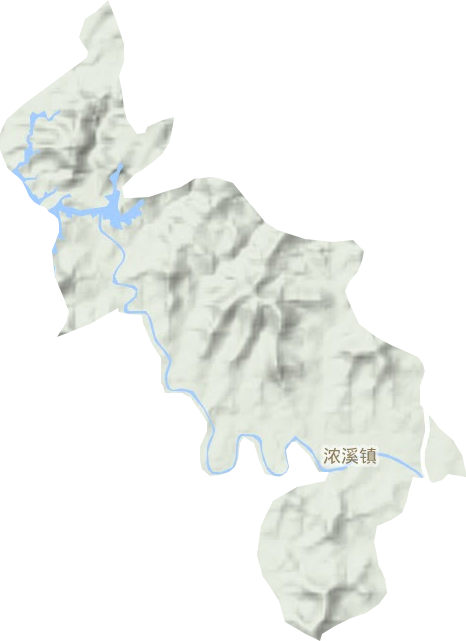 浓溪镇地形地图