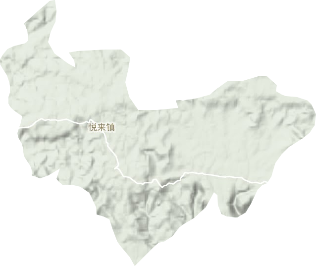 悦来镇地形地图