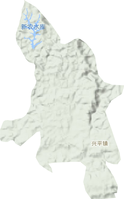 兴平镇地形地图