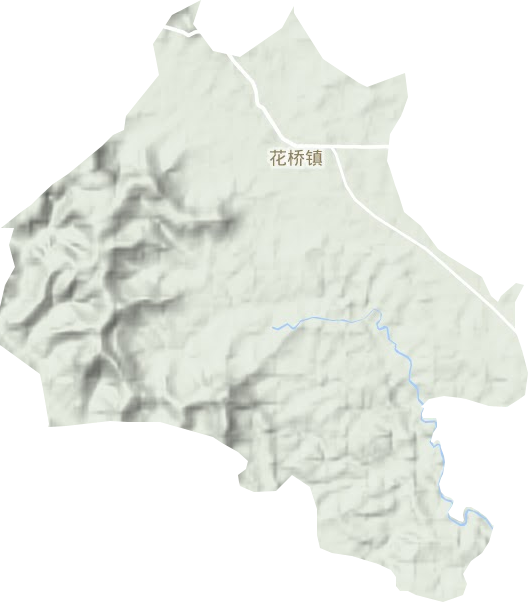 花桥镇地形地图