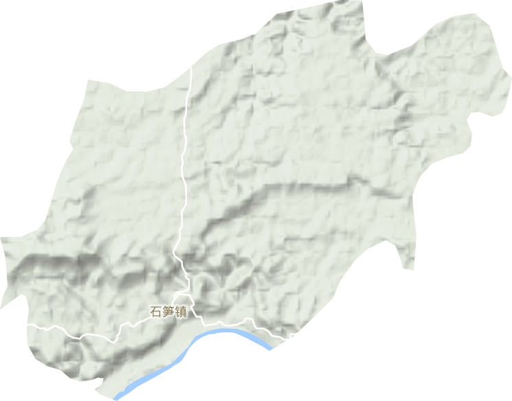 石笋镇地形地图