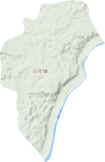 白市镇地形地图