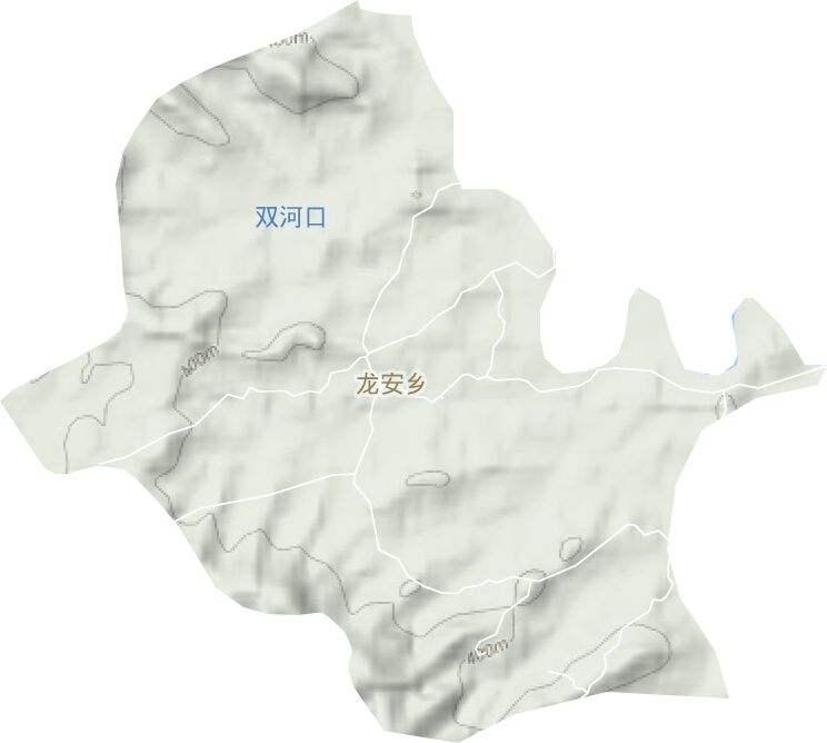 龙安乡地形地图