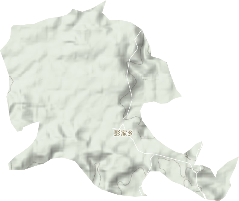 彭家乡地形地图