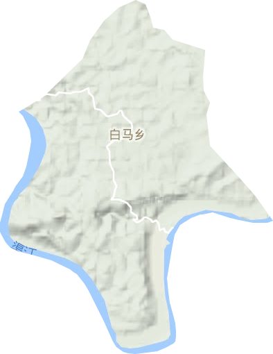 白马乡地形地图