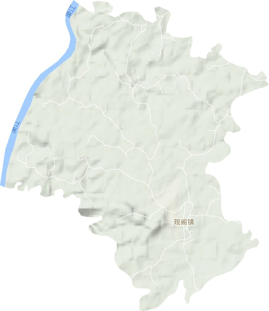 观阁镇地形地图