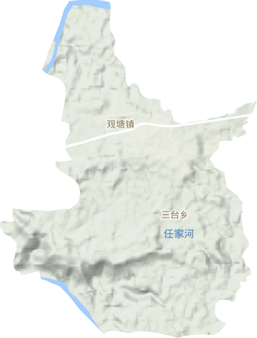 观塘镇地形地图