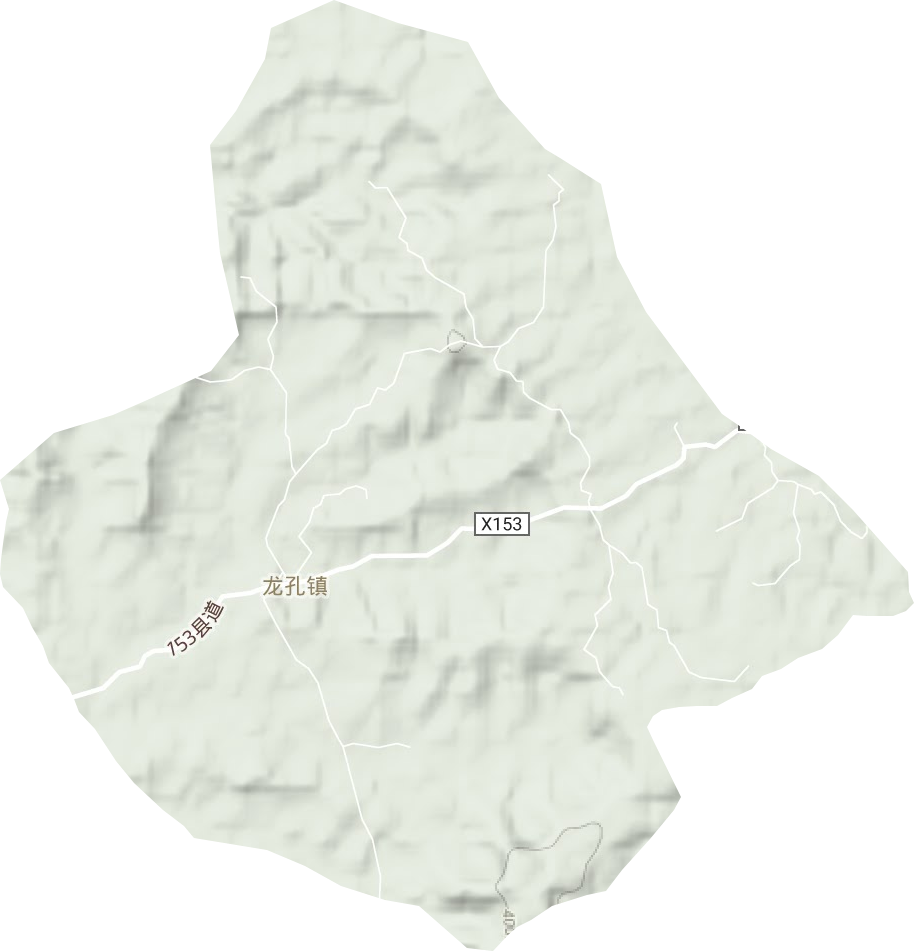 龙孔镇地形地图