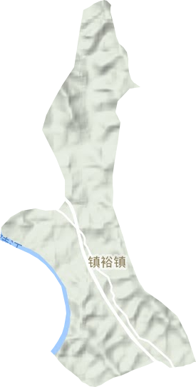 镇裕镇地形地图
