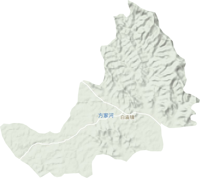 白庙镇地形地图