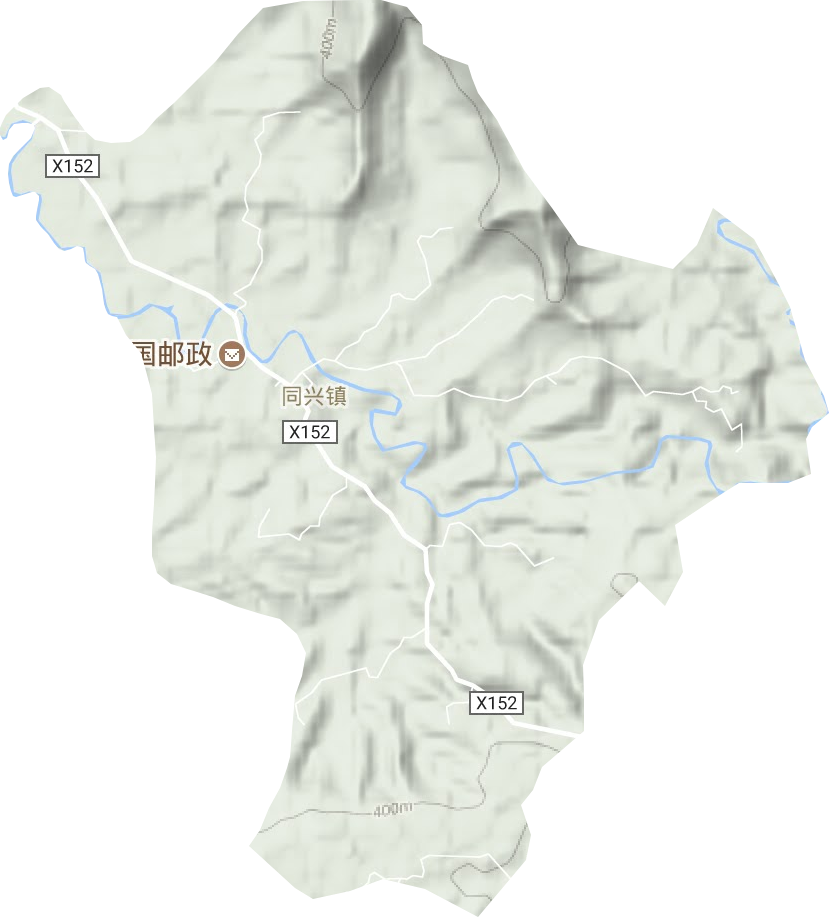 同兴镇地形地图