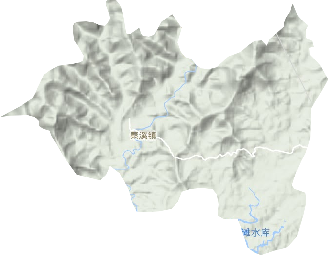 秦溪镇地形地图