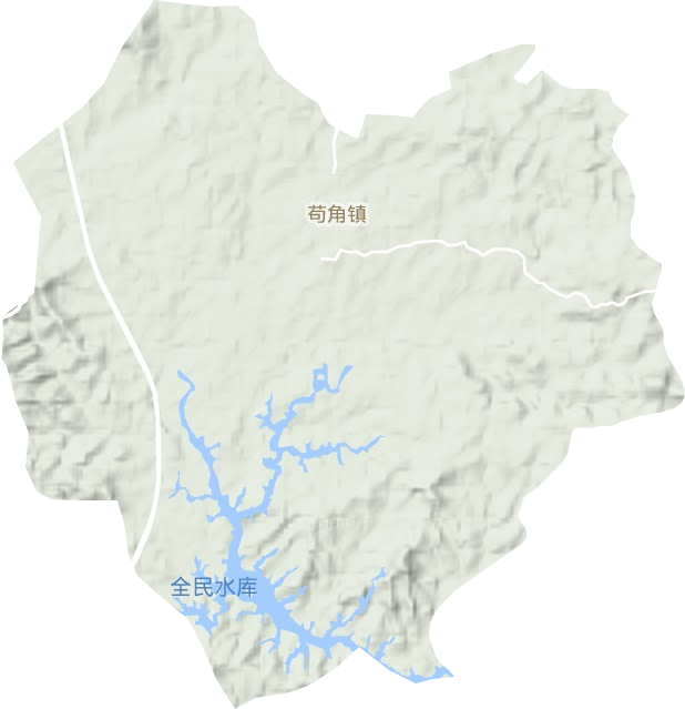 苟角镇地形地图