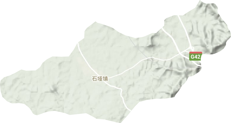 石垭镇地形地图