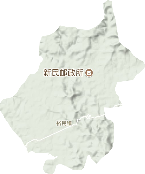 裕民镇地形地图