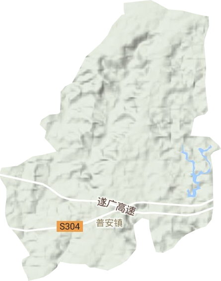 普安镇地形地图
