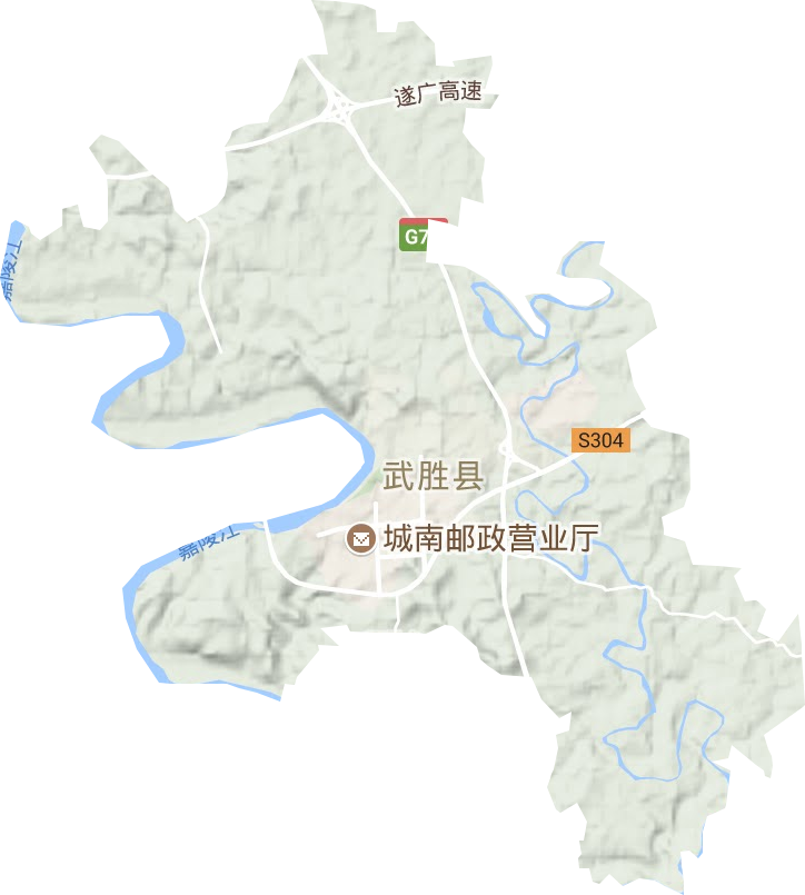 沿口镇地形地图