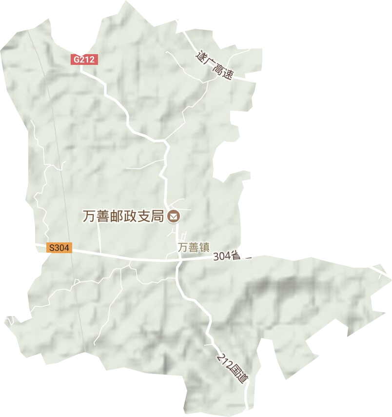 万善镇地形地图
