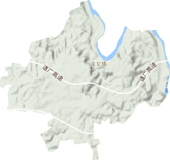 龙女镇地形地图