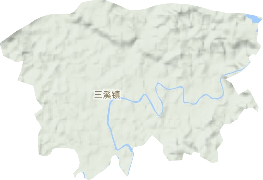 三溪镇地形地图