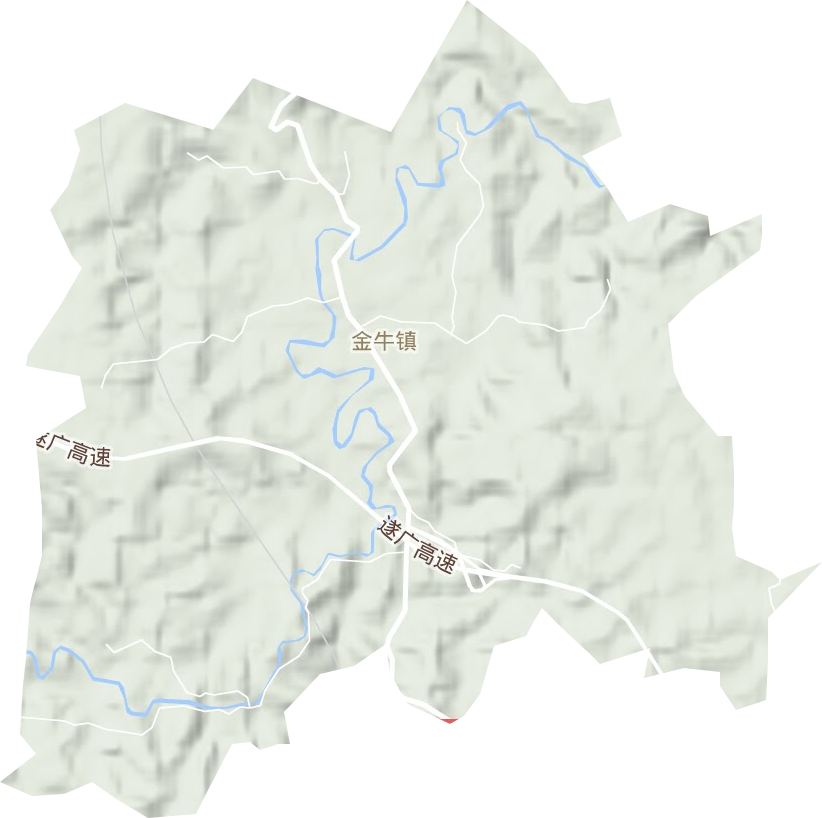 金牛镇地形地图