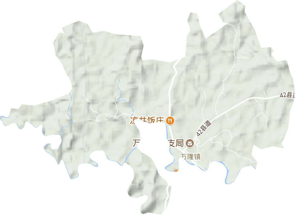 万隆镇地形地图