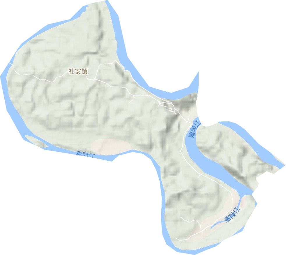 礼安镇地形地图