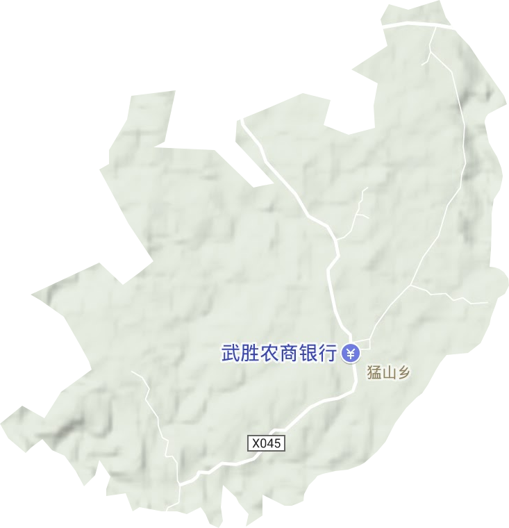 猛山乡地形地图