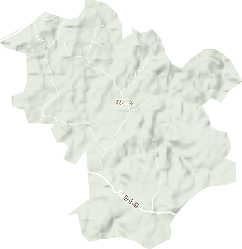 双星乡地形地图