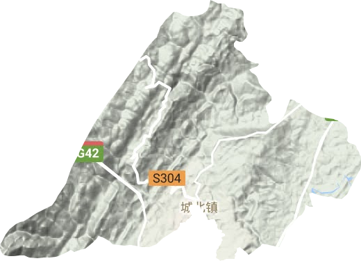 城北镇地形地图