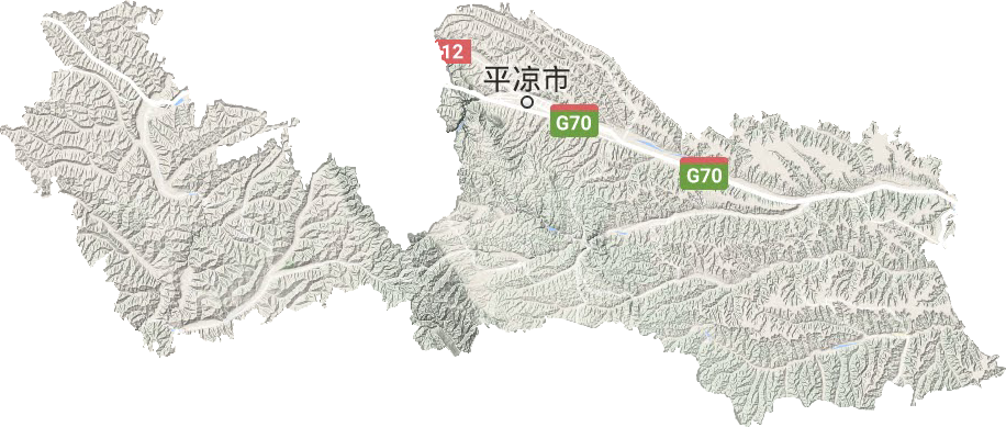平凉市地形地图