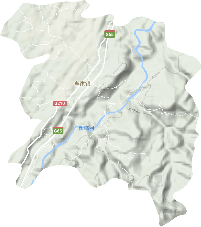 牟家镇地形地图