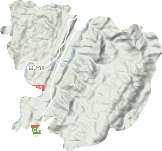 合流镇地形地图