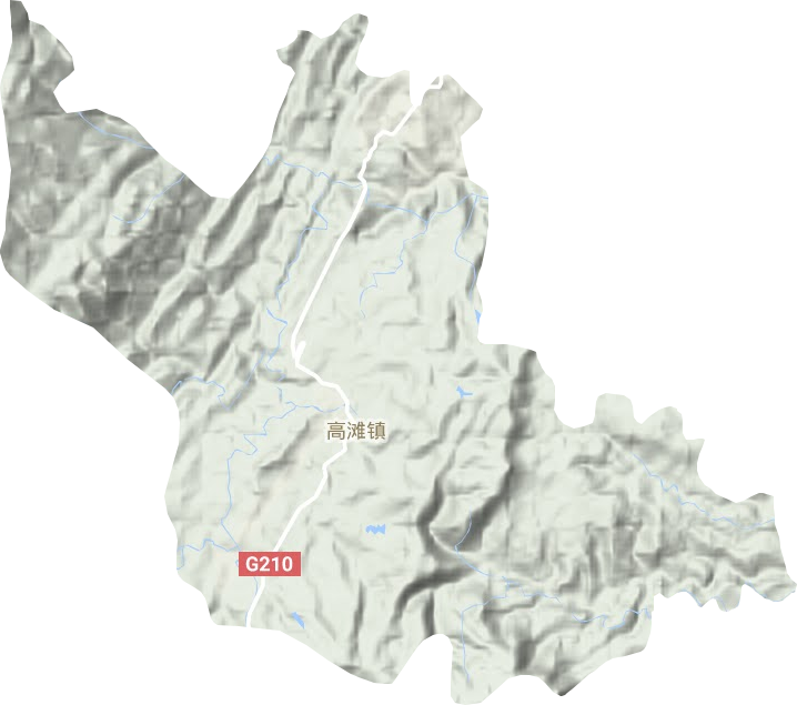 高滩镇地形地图