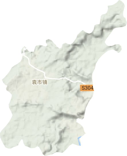 袁市镇地形地图