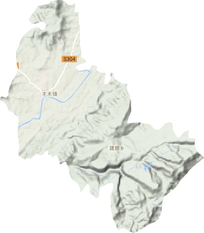 丰禾镇地形地图