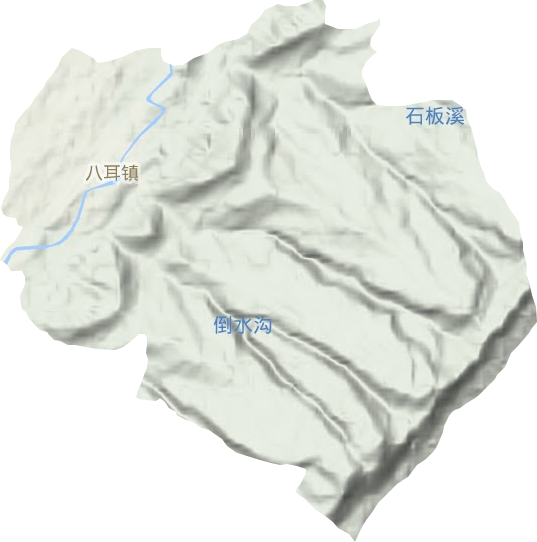 八耳镇地形地图