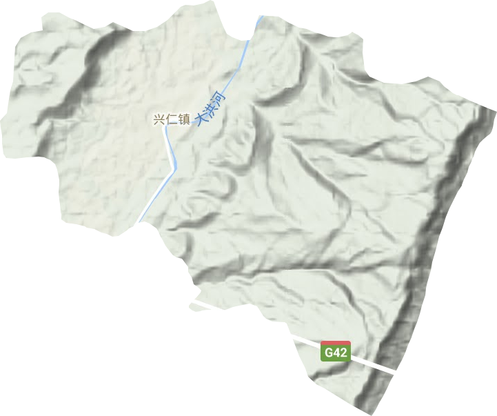 兴仁镇地形地图