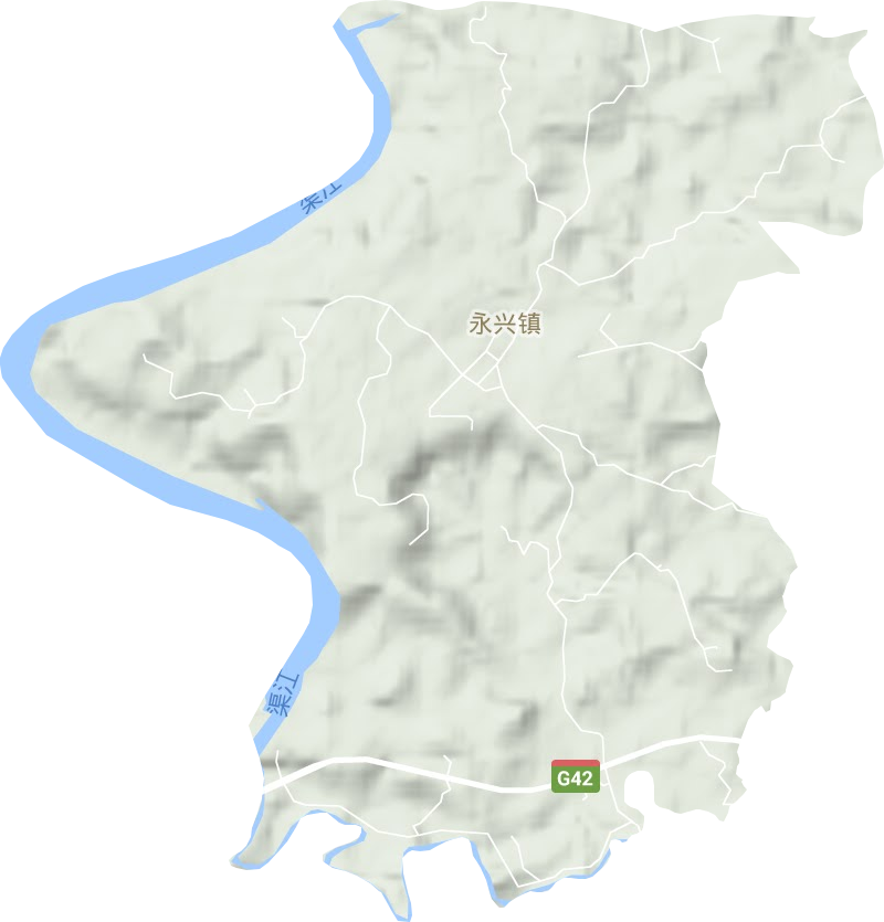 永兴镇地形地图