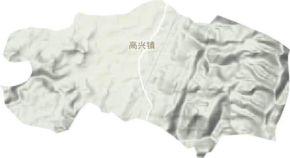 高兴镇地形地图