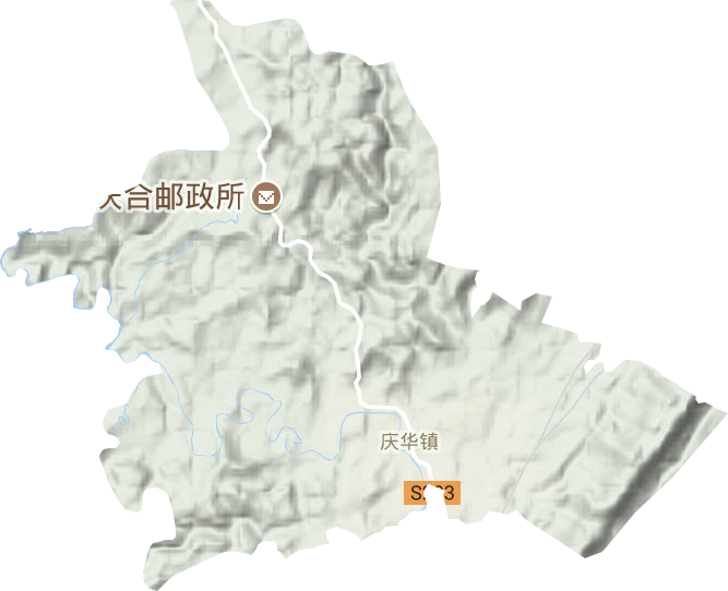 庆华镇地形地图