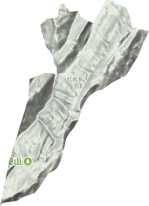 红岩乡地形地图