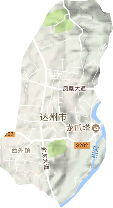朝阳街道地形地图