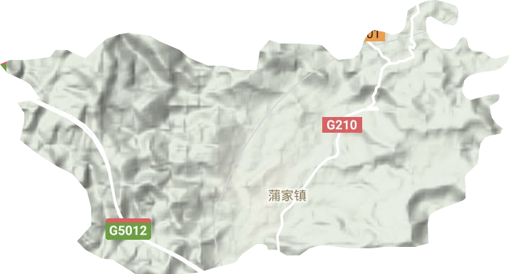 蒲家镇地形地图