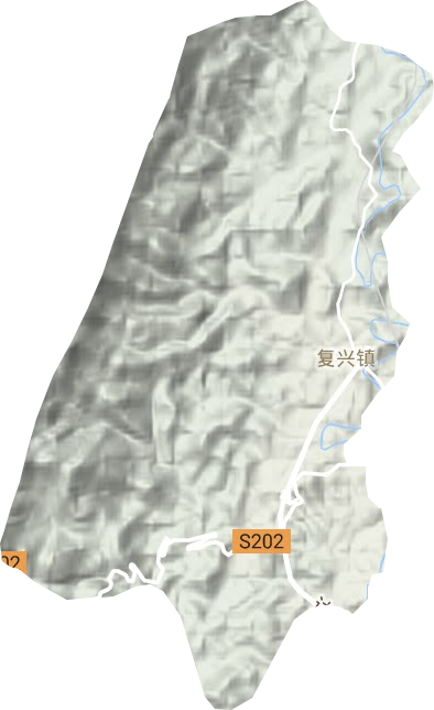 复兴镇地形地图