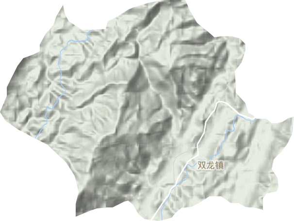 双龙镇地形地图