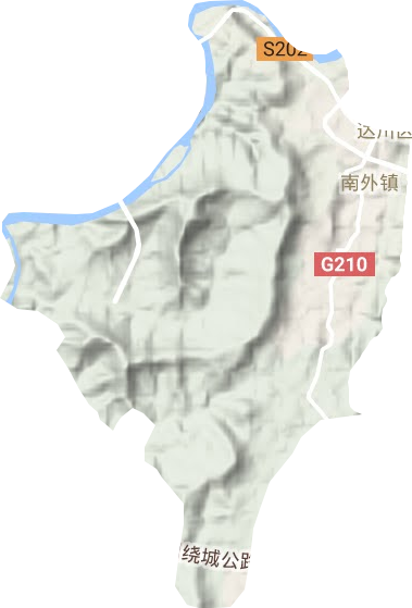 翠屏街道地形地图