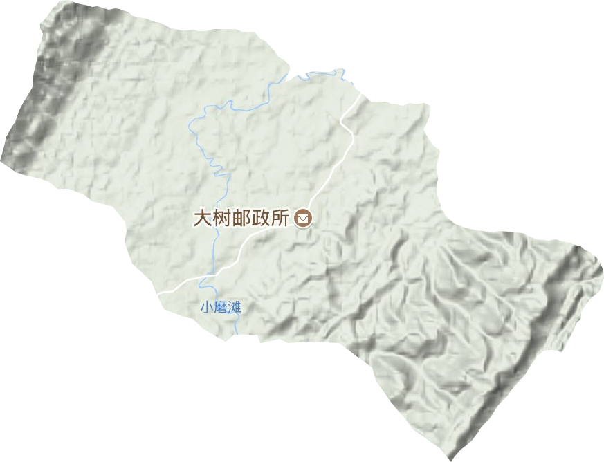大树镇地形地图